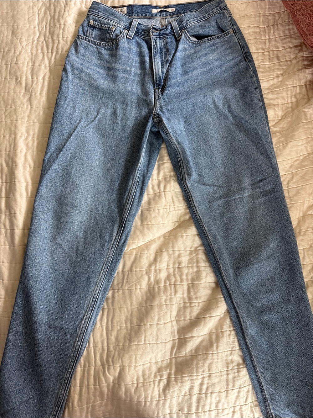Levi's Light Blue High-Rise Straight Leg Jeans
